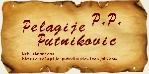 Pelagije Putniković vizit kartica